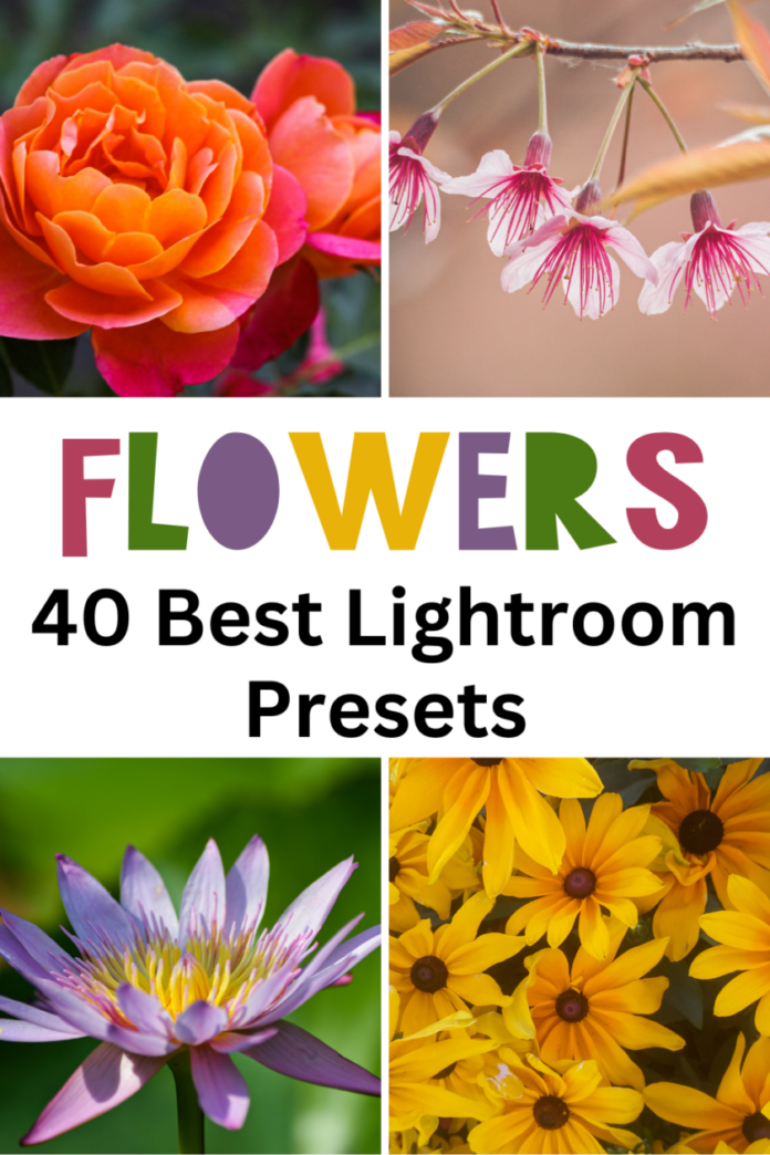 Top 40 Best Lightroom Presets for Flowers site Tips and Tutorials